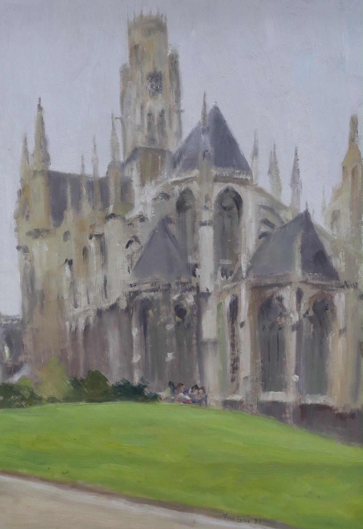 Neil Tyler (b.1945), four oils, Ubeda, Andalusia, French church, Harbour scene and Still life, all signed, largest 25 x 32cm